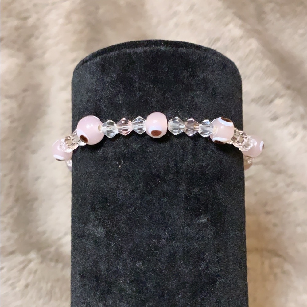 Baby pink evil eye Bracelet.
